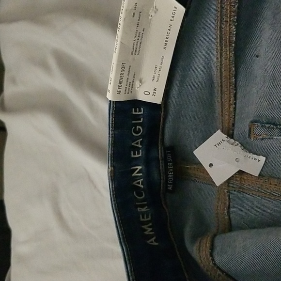 NWT American Eagle Women's jeans super hi-rise jegging 0 x-short forever soft - Picture 7 of 7